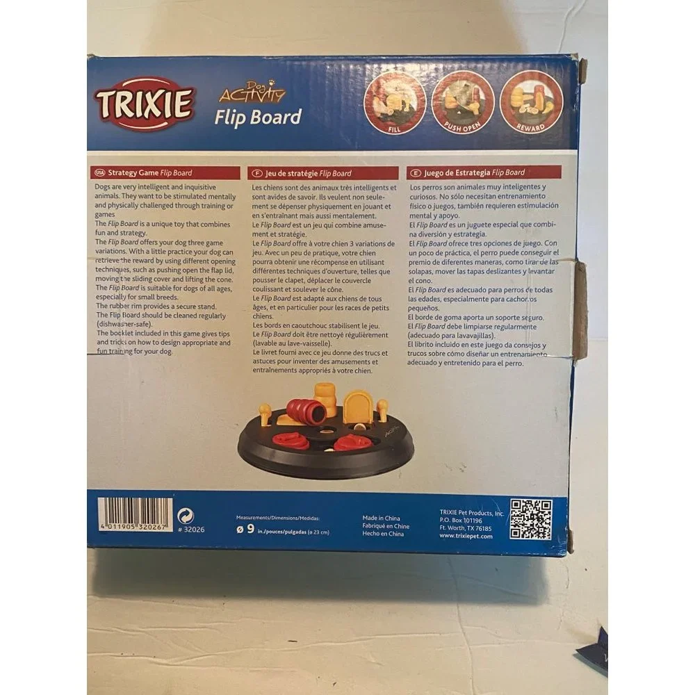 Trixie Pet Dog Activity Strategy Game Flip Board Level 2 Toy Puzzle